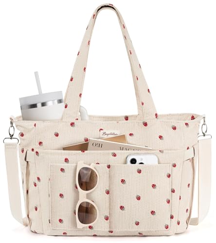 17-Pocket Corduroy Tote Bag