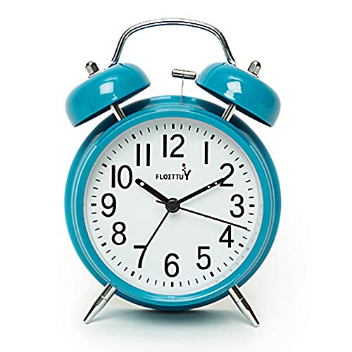 FLOITTUY 4'' Twin Bell Alarm Clock