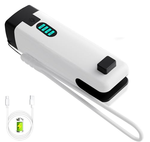 HSLGOVE 3-in-1 Mini Bag Sealer with Cutter and Flashlight