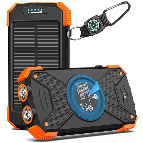 BLAVOR Solar Charger Power Bank with Wireless Charging