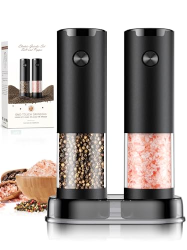 Electric Adjustable Salt and Pepper Grinder Set